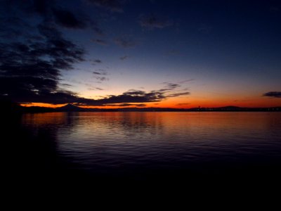 Sunrise at Columbia River and Mt. Hood