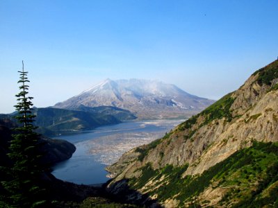 Mt. St. Helens and Spirit Lake at Mt. Margaret Backcountry in WA photo
