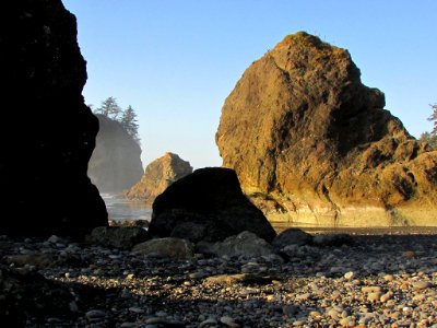 Sunset at Ruby Beach at Olympic NP in WA