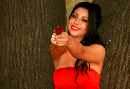 Beauty long hair model