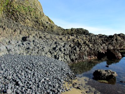 Volcanic Rock at Yaquina Head in OR photo