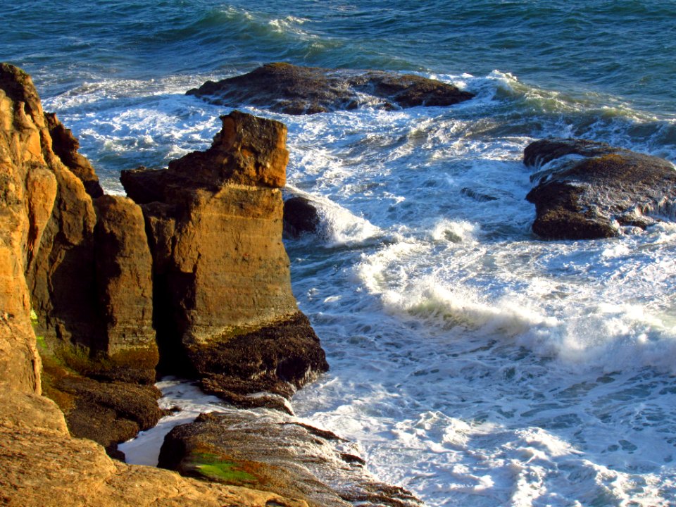 Sunset at Devils Punchbowl in OR photo