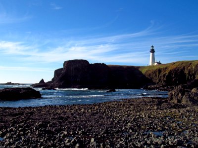 Lighthouse at Yaquina Head in OR