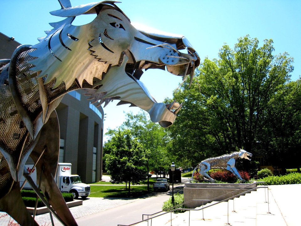 Princeton Metal Tiger Sculpture