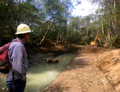 Geologist slough excavation oversight in the Arcata Field Office photo