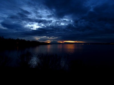 Sunrise at Columbia River and Mt. Hood