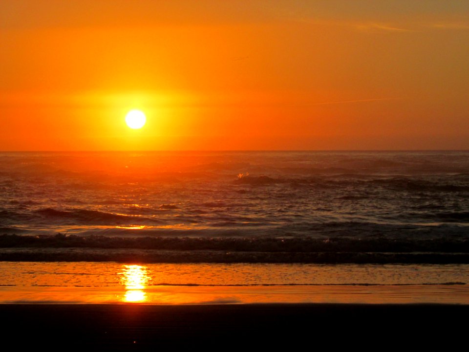 Cannon Beach at Pacific Coast in OR photo