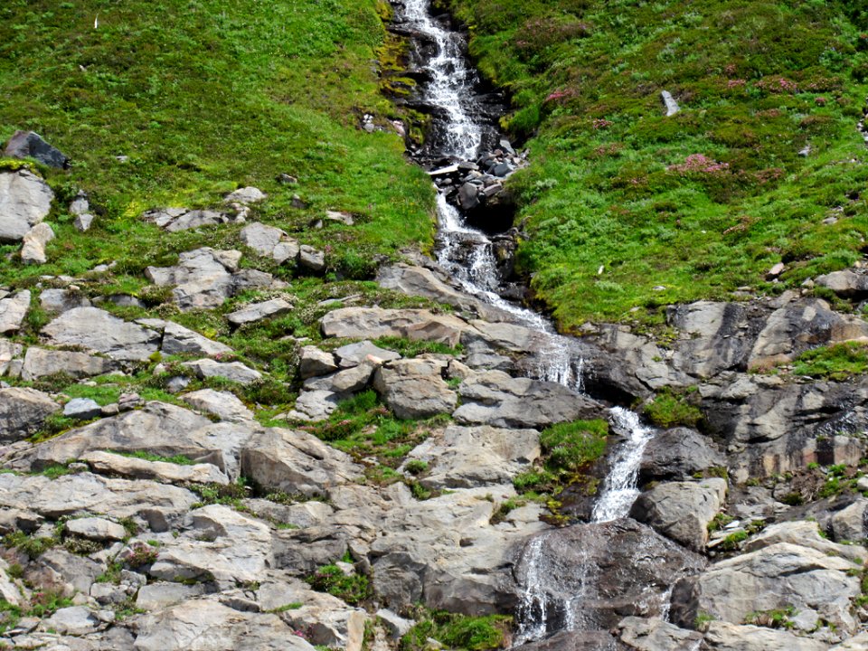Waterfall at Skyline Trail at Mt. Rainier NP in WA