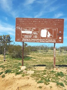 Sign for OHV Area photo