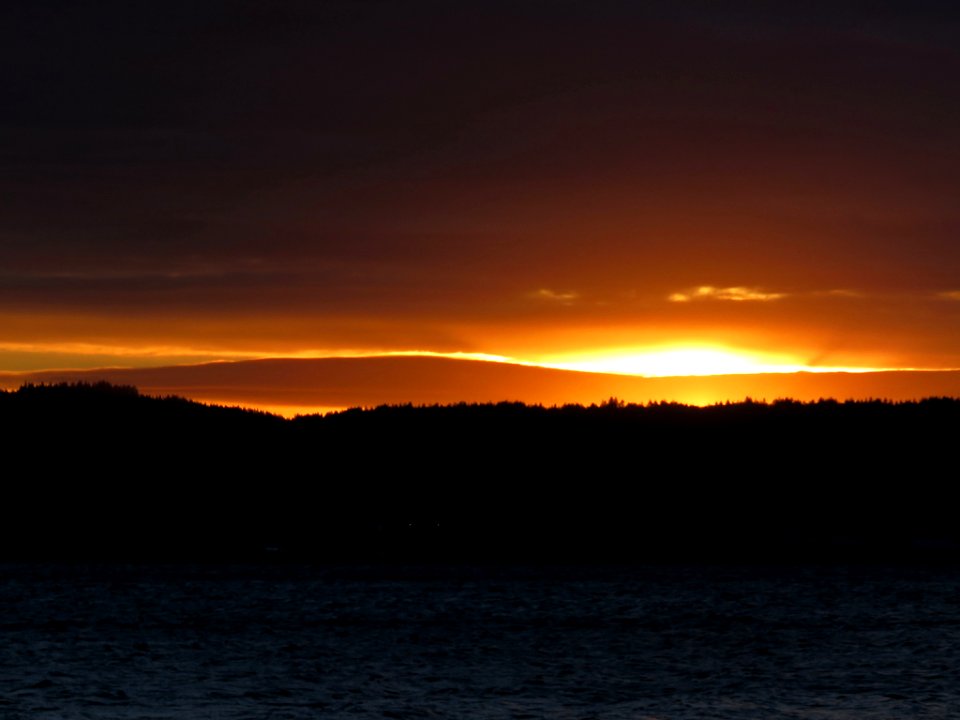 Sunset at Columbia River in Vancouver, WA