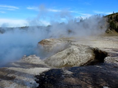 Hot Springs at Yellowstone NP in Wyoming photo