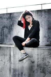 Woman model red hair
