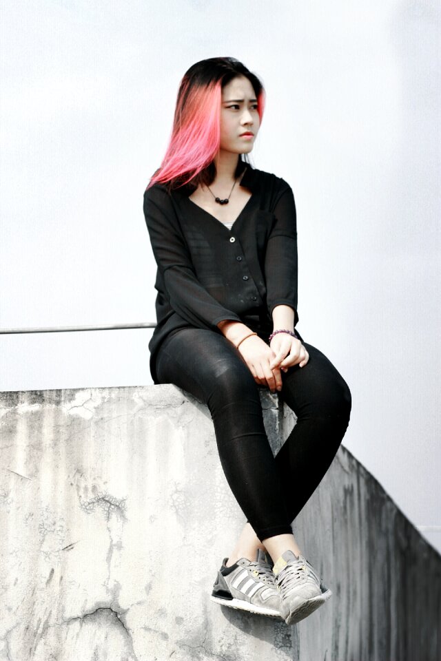 Woman model red hair