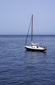 Water sailing mast sea photo