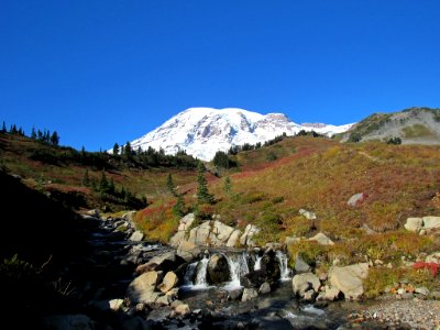 Myrtle Falls on Skyline Trail at Mt. Rainier NP in WA photo