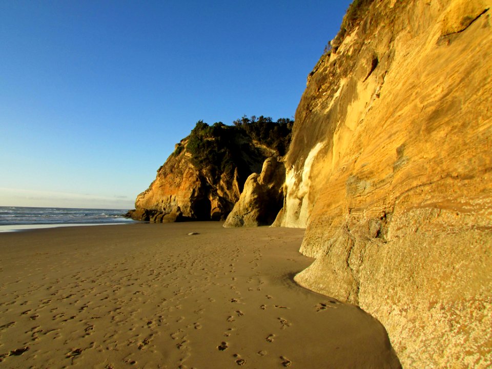 Hug Point at Pacific Coast in OR