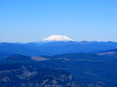 View from Larch Mountain at Columbia River Gorge in OR photo