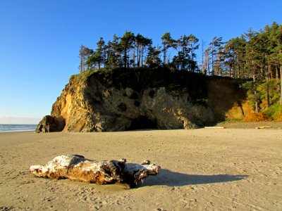 Hug Point at Pacific Coast in OR photo
