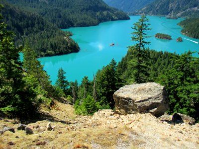 Diablo Lake at North Cascades NP in WA photo