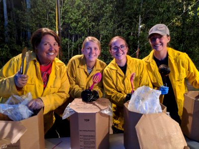 Camp Crew Ready to Serve Dinner