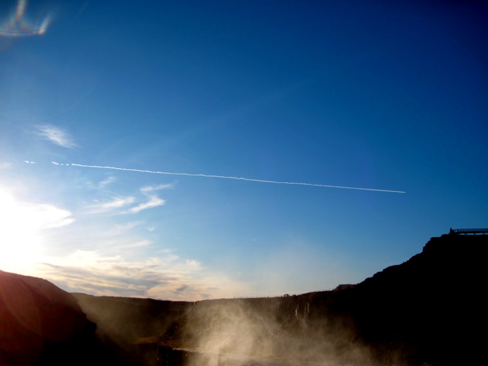 Contrails Over Gulfoss