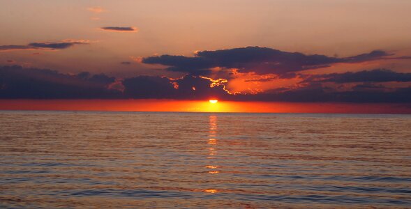 Beach sunset summer photo