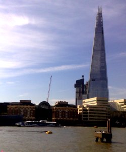 Thames Clipper - HMS Belfast - The Shard - River Thames - London - UK