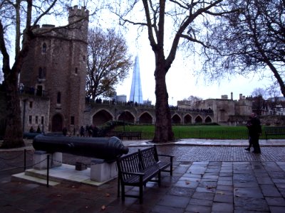 Chinese Bronze Canon c1840 - Captured 1856-61 Canton - China - Second China War brought to UK aboard HMS Nankin - Tower of London - The Shard - UK