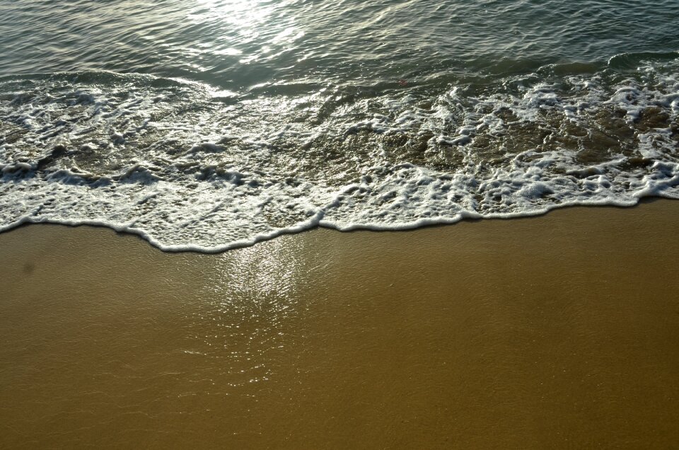 The sea the scenery silhouette