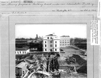 1928 (Feb 6) Construction of New Admin Looking East NARA RG 16 G Box 5