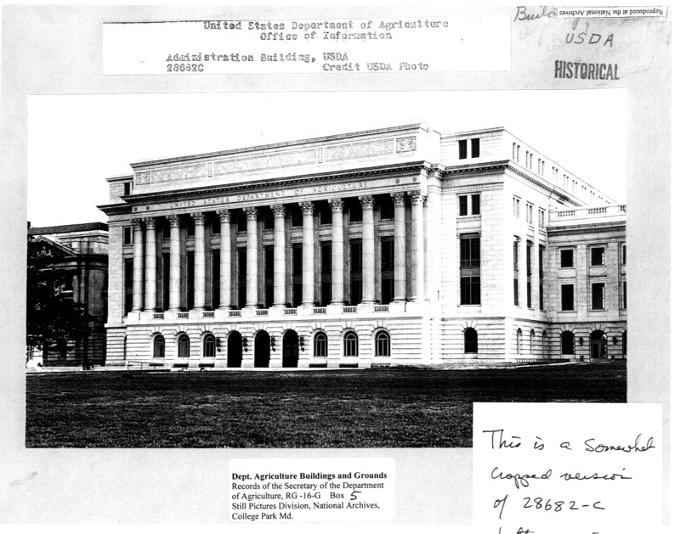 1930 (ca) New Admin Bldg cropped NARA RG 16 G Box 5
