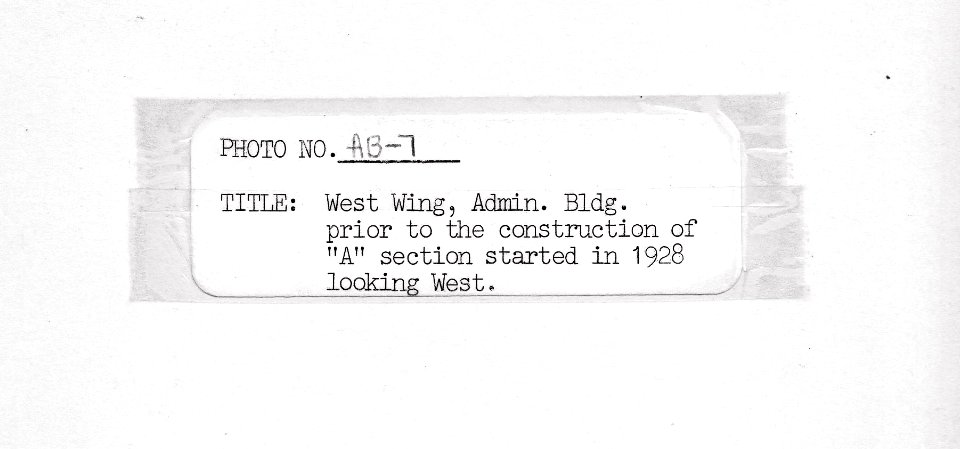 1928 (pre) West Wing Admin Bldg USDA Construction Photo Collection (2)