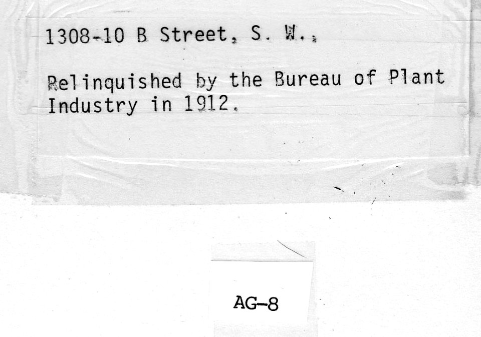 1912 (ca) 1308-10 B St SW USDA Construction Photo Collection (2)