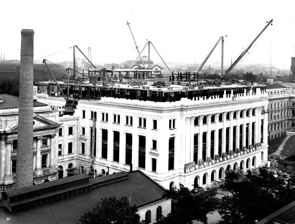 1929 (July 6) A Section Admin Bldg nearing completion first four flrs USDA Construction Photo Collection (1)