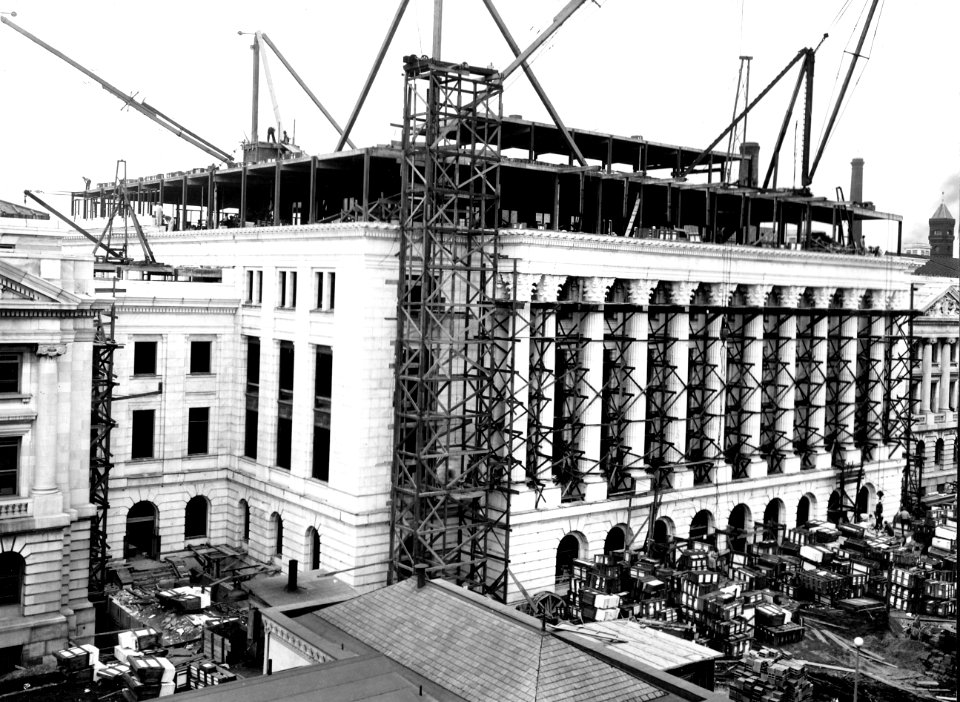 1929 (July 6) A Section Admin Bldg looking SW from Jefferson Drive USDA Construction Photo Collection (1)