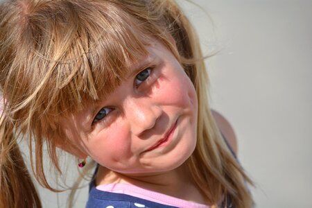 Girl blond face