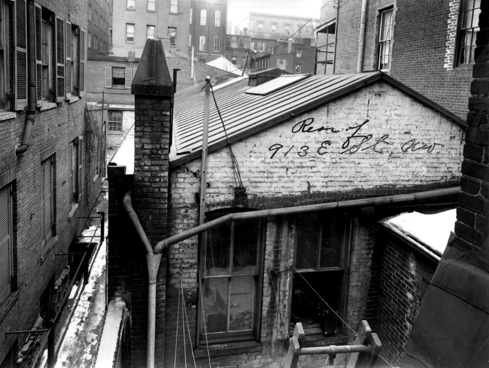 1912 (ca) Rear of 913 E Street, NW, occupied in 1912 by the forest service USDA Construction Photo Collection (1)