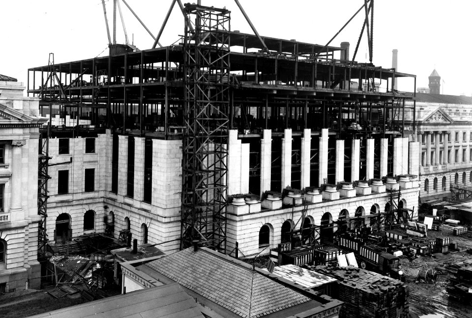 1929 (May 1) A Section Admin Bldg during construction USDA Construction Photo Collection (1)