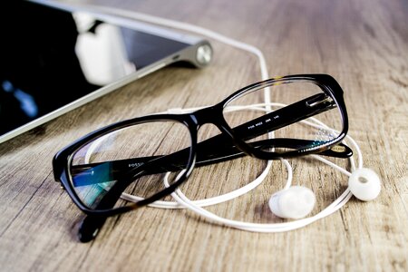 Touch screen reading glasses workplace