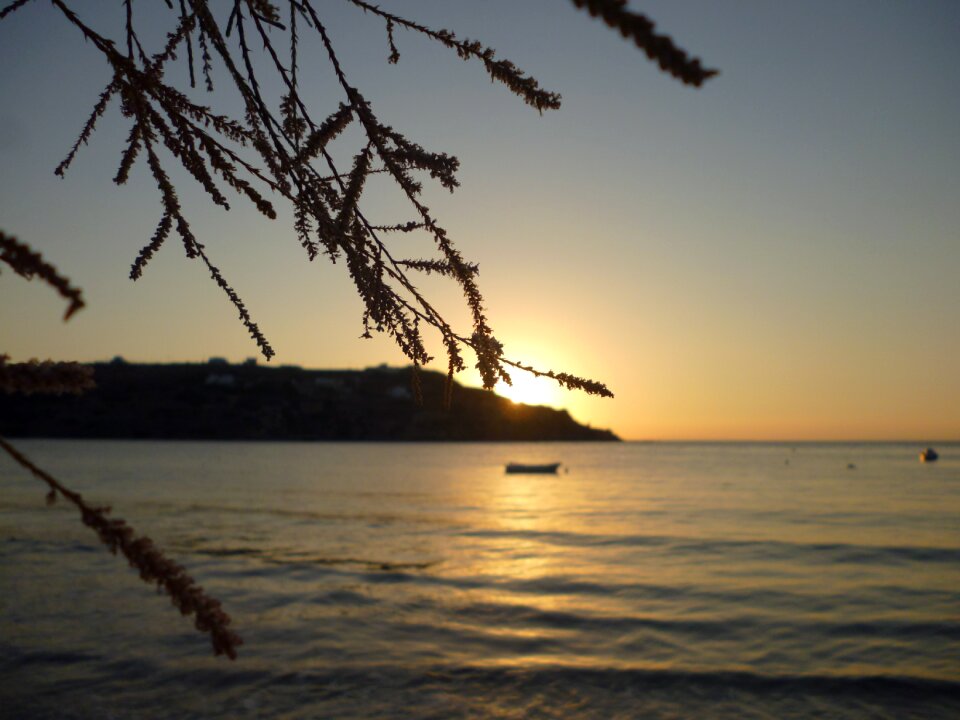 Beach sunset sea