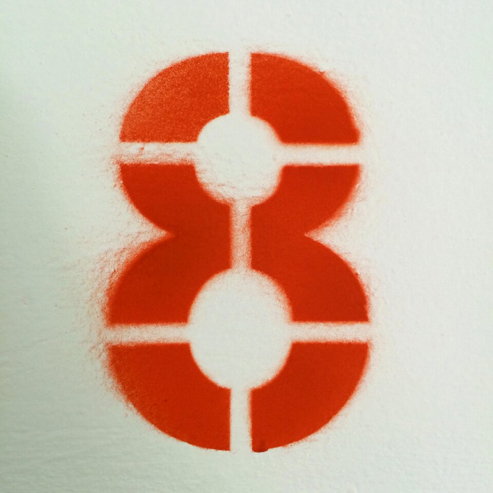 Eight print stencil