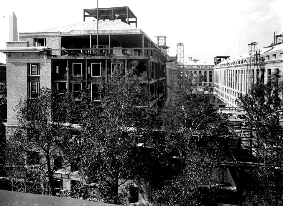 1931 (Aug 3) South Bldg view of rear 7th wing and Court 6 looking NE USDA Construction Photo Collection (1)