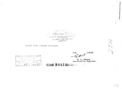 1933 (Jan 3) USDA Building Aerial Looking SE RG 121 NARAII caption