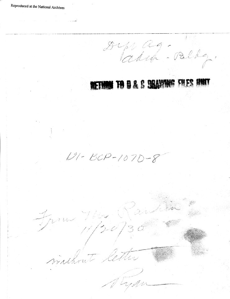1930 (Nov 20) USDA Floor and Site Plan RG 121 NARA II Caption