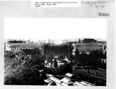 1916 Old Admin and Wings from top of Post OFf Dept Bldg NARAII RG 16-G Box 4 6146-C