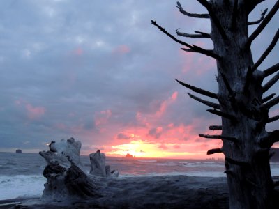 ]sunset  Rialto Beach