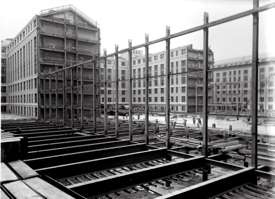 1936 (Mar 2) South Bldg, taken from NE corner of Wing F looking SW USDA Construction Photo Collection (1)