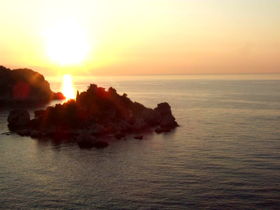 Dawn Sunset Isola Bella Taormina Sicilia Italy - Creative Commons by gnuckx