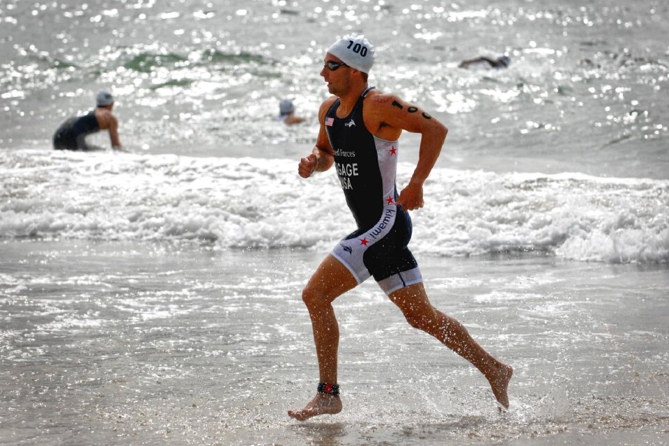 Beach athlete fitness photo