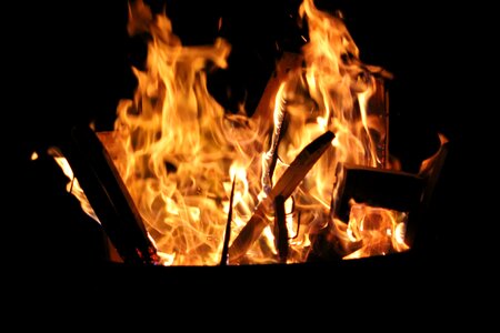Flame heat burn photo